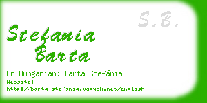 stefania barta business card