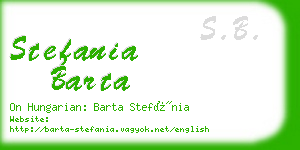 stefania barta business card